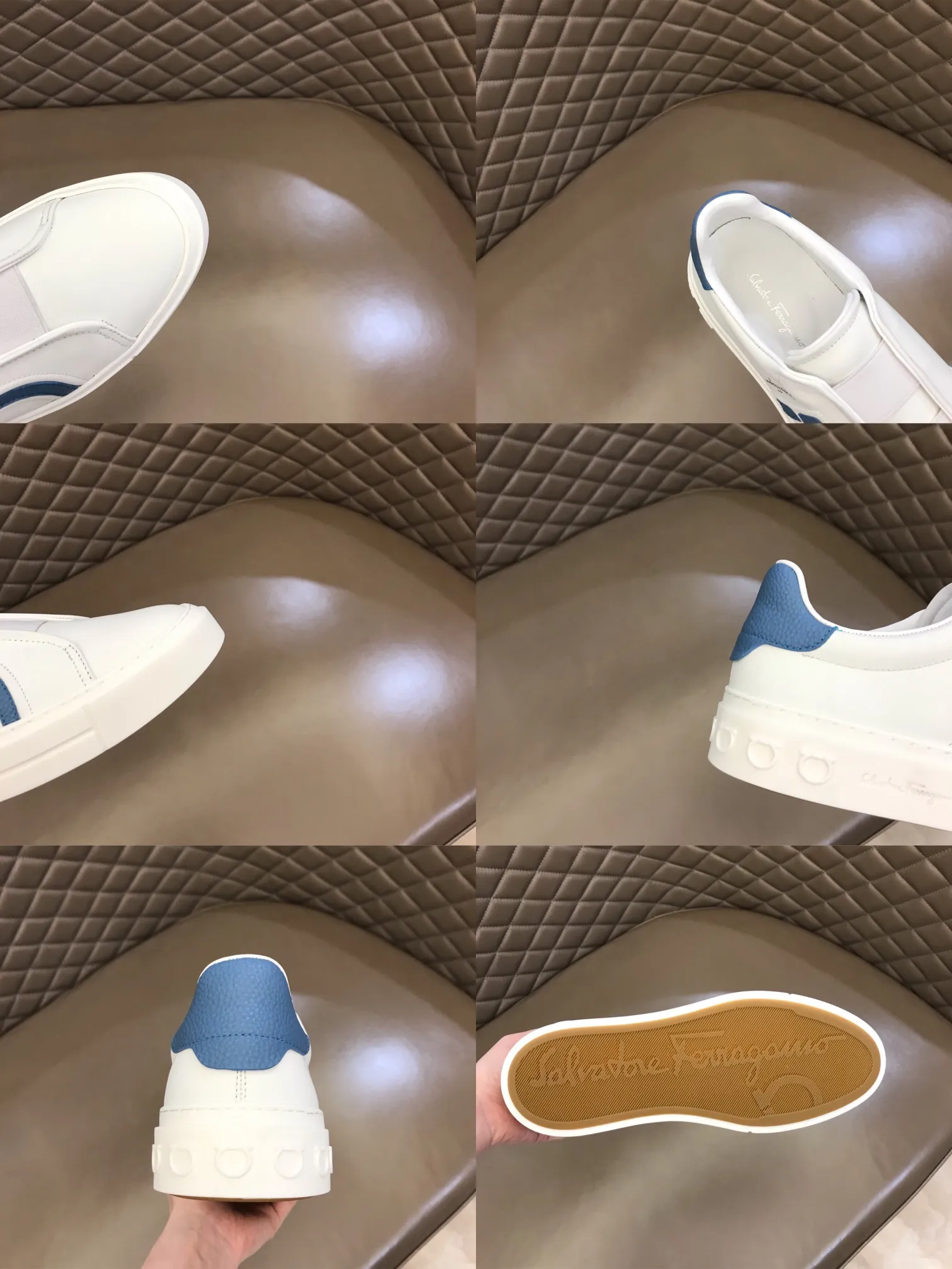 p400【Salvatore Ferraga**】New men's low-top casual shoes! Top-quality cow products, original lasts, made of imported cowhide, first-class texture, first-layer sheepskin lining! Original outsole! The details are exquisite and the style is versatile and upscale! Decorated with a three-dimensional Gancini logo, the back of the tongue and lace-up piping add a pop of color. The high-tech sole features a holographic pattern and Gancini details, making it ideal for a practical yet stylish everyday look. Code number 38-44 (45 can be customized)